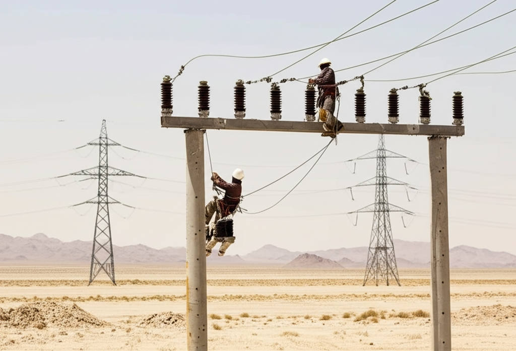Insulator replacement work in Eastern Region